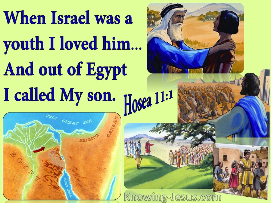 Hosea 11:1 Out Of Egypt I Called My So (green)